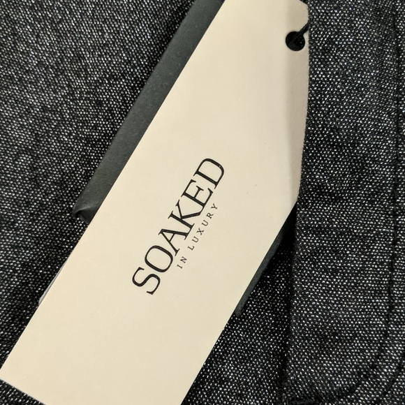 NWT ~ SOAKED IN LUXERY Silver Glitter  Skirt - Picture 4 of 8